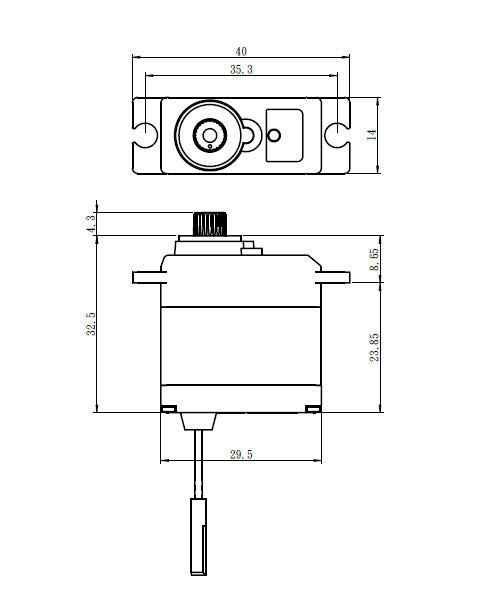 Waterproof Micro Digital Servo with Soft Start, 0.11sec / 69oz @ 6V