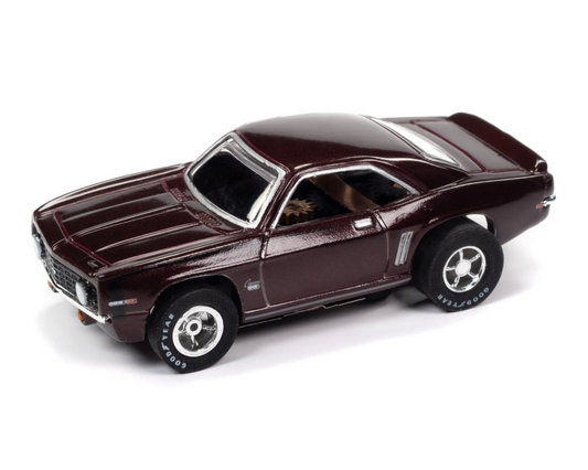 1969 Chevy Camaro SS (Maroon) HO Scale Slot Car