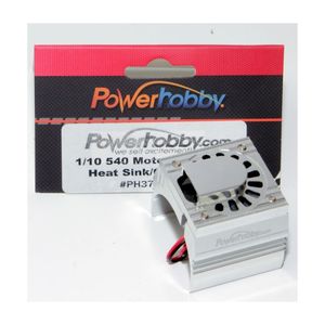 Aluminum Motor Heatsink w/ Fan for 540 /550 Size Motors, Silver