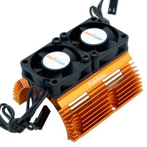 Heat Sink w Twin Turbo High Speed Cooling Fans 1/8 Motors-Orange