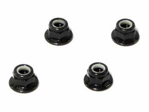 Flanged Lock Nut M5, Black, (4pcs)