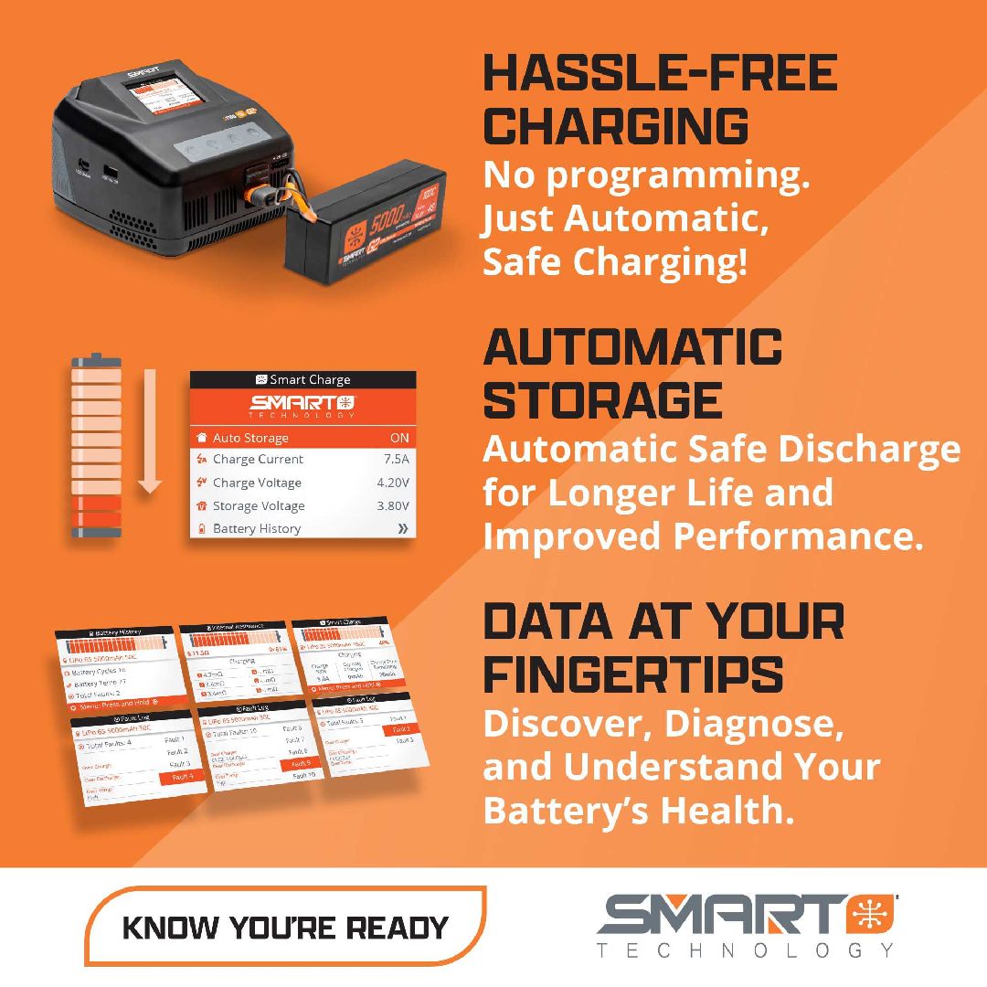 2S 7.4V Smart G2 1400mAh LiPo - IC2
