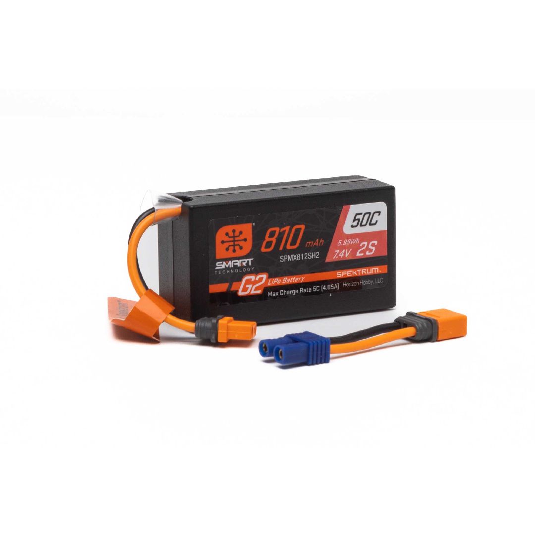 G2 810mAh 2S 7.4V Smart G2 50C LiPo - IC2
