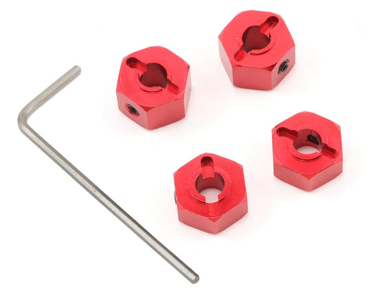 12mm Aluminum "Lock Pin Style" Wheel Hex Set (Red) (4)
