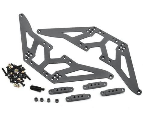 SCX10 Aluminum Chassis Lift Kit (Gun Metal) w/Shock Mounts & Hardware