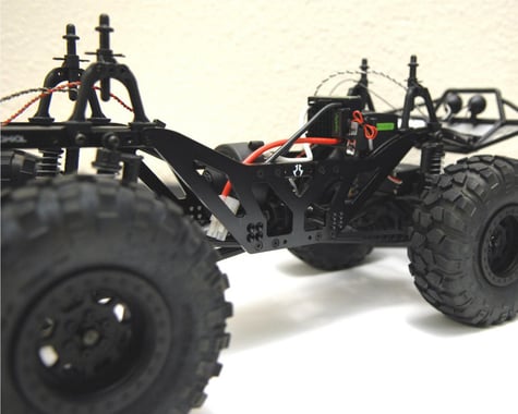 SCX10 Aluminum Chassis Lift Kit (Gun Metal) w/Shock Mounts & Hardware