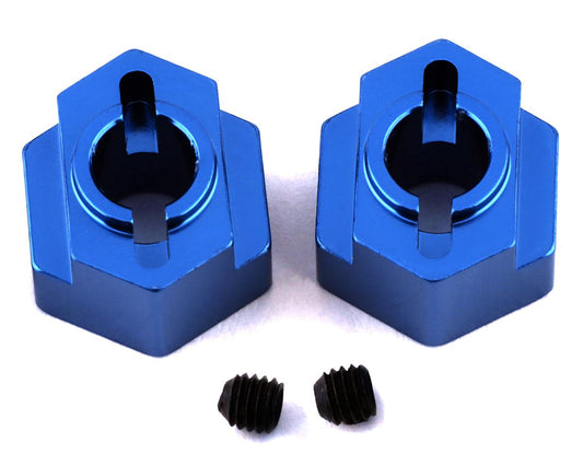 DR10 Aluminum Rear Hex Adapters (x2) (Blue)