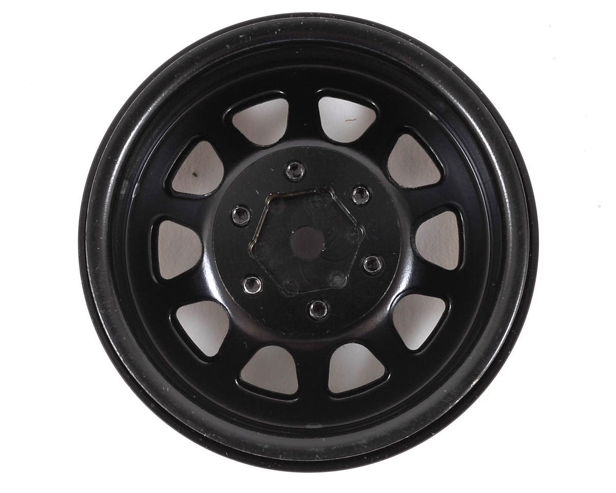 D Hole 1.9" Steel Beadlock Crawler Wheels Black (2)