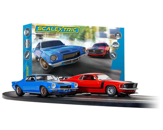 AMERICAN STREET DUEL w/1970s Chevrolet® Camaro™ & Ford® Mustang™ Cars