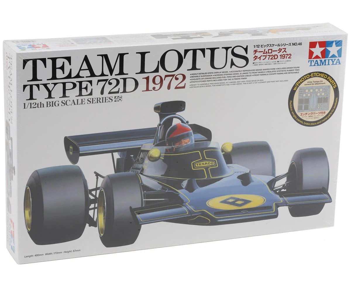 1/12 1972 Team Lotus Type 72D F1 Model Kit