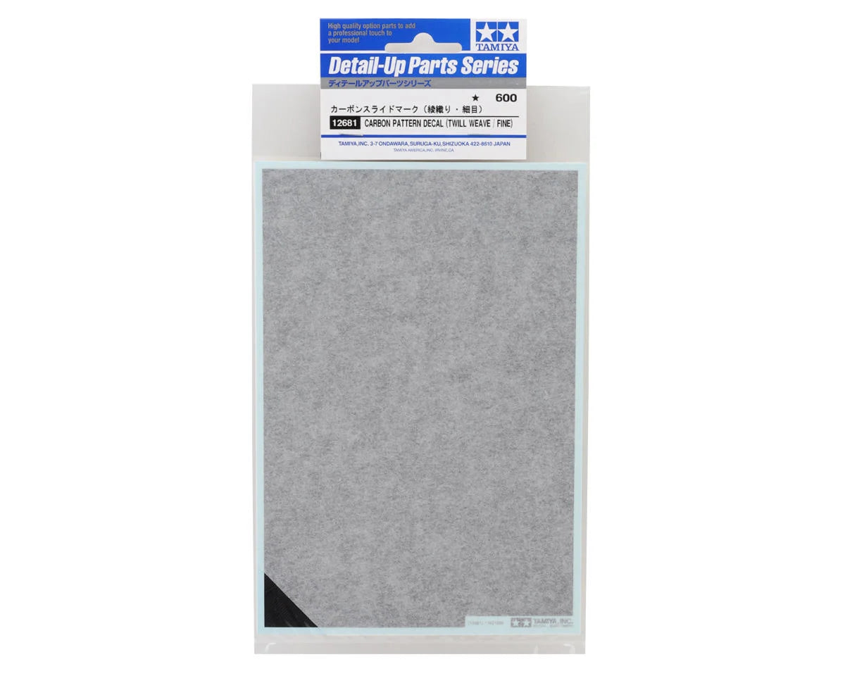 Carbon Pattern Decal Sheet (Plain Weave/Fine)