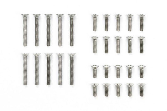 JR MINI4WD Countersunk Screw Set, Stainless Steel (6/8/15mm)