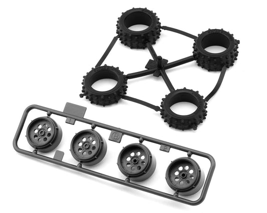JR Fun-Vroom Spike Tires & Wheels Set (EZ Chassis)