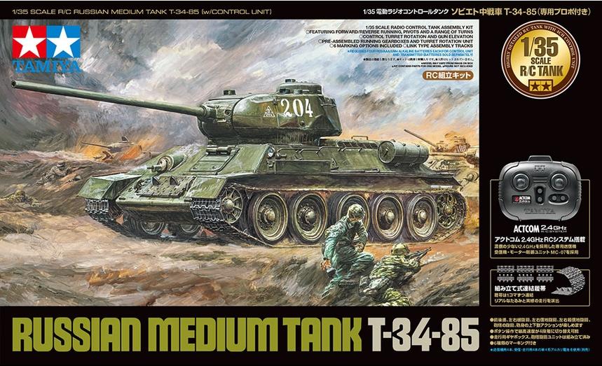 1/35 RC Russian Tank T-34-85 w/Control Unit
