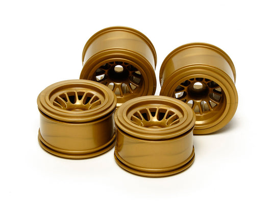 F104 Mesh Wheel Set for Rubber Tires, Gold