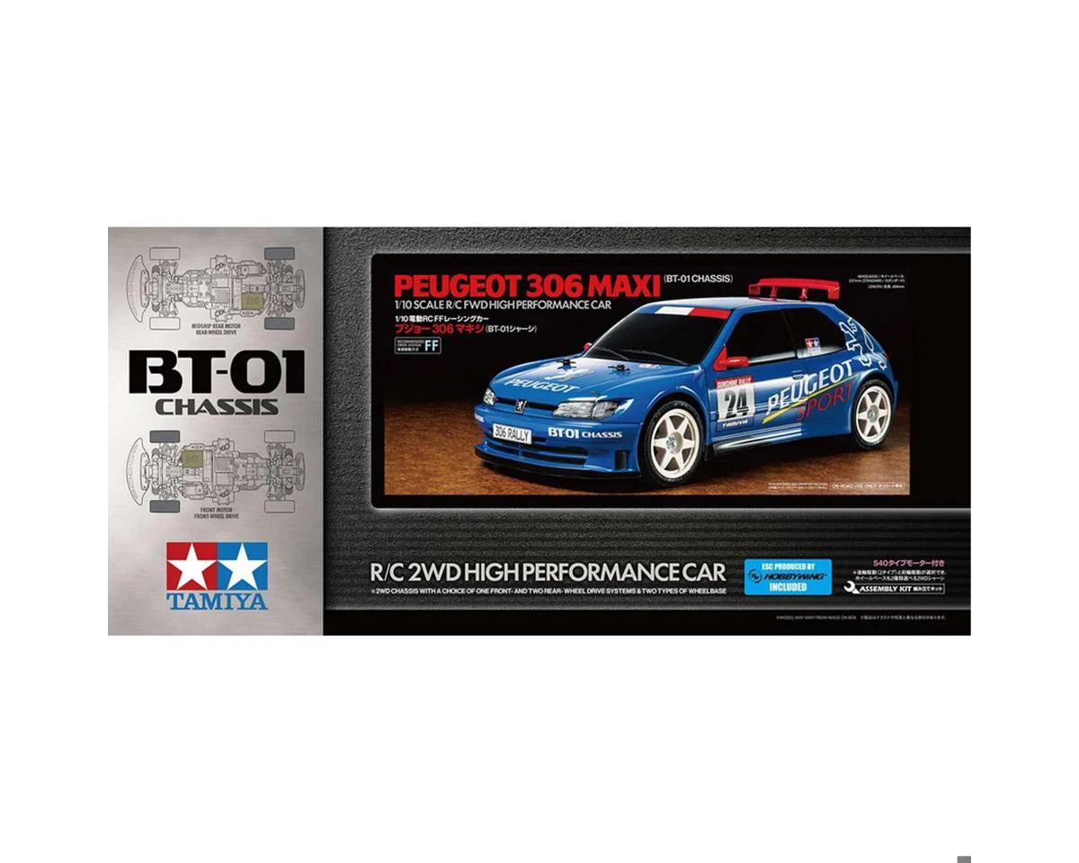 Peugeot 306 Maxi 1/10 2WD Kit (BT-01) w/Pre-Painted Body (Blue)