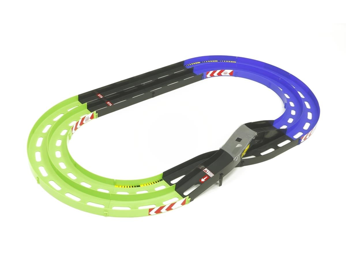 Mini 4WD JR Oval Home Circuit w/Lane Change (Green/Blue)