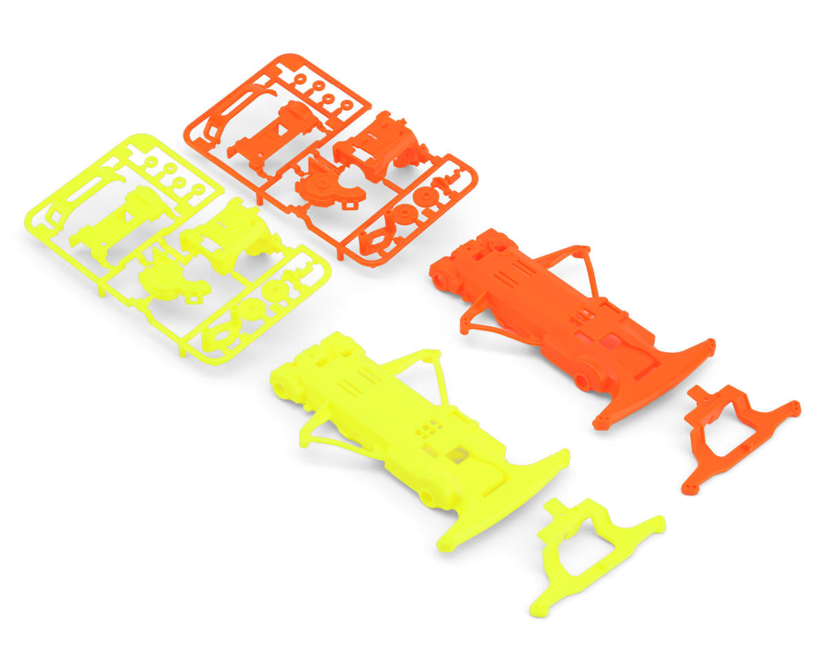 Mini 4WD Super FM Limited Edition Fluorescent-Color Chassis Set (Orange/Yellow)