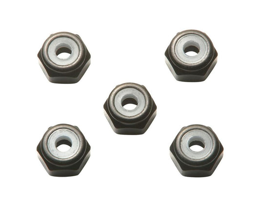 2mm Aluminum Lock Nuts (Black) (5) (Limited Edition)