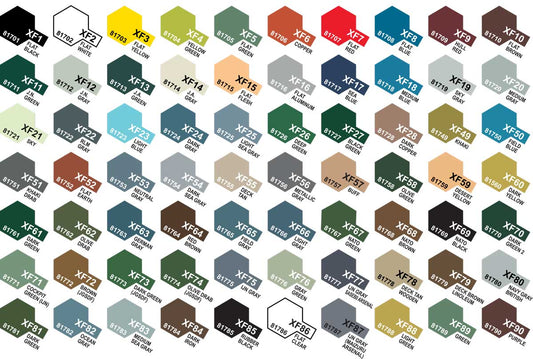 Tamiya Acrylic bottle XF / Flat - 10mL {PICK YOUR COLOUR}