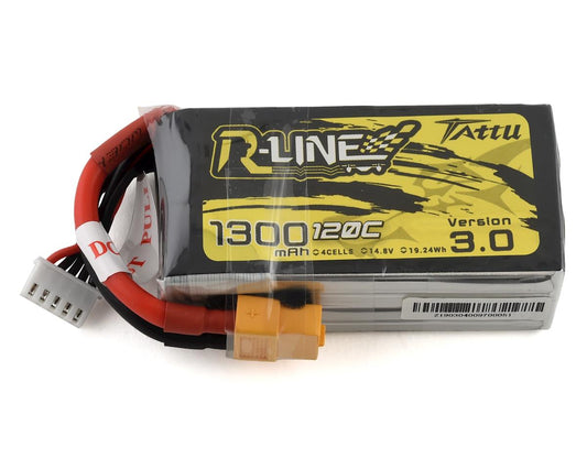 "R-Line 3.0" 4S LiPo Battery 120C (14.8V/1300mAh) (JST-XH) w/XT-60 Connector