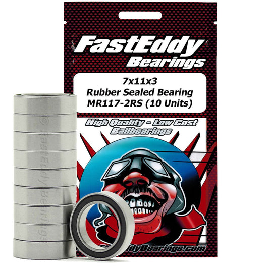7x11x3 Rubber Sealed Bearing (x10)
