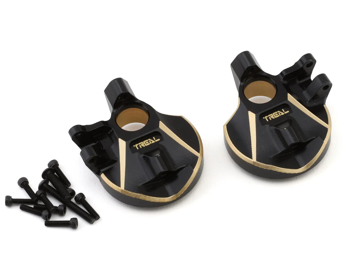 Axial Capra Brass Front Inner Portal Cover (Black) (93g)