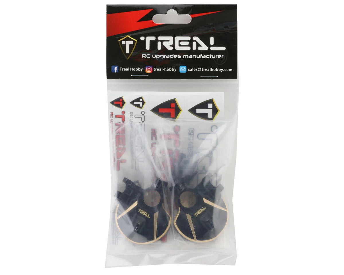 Axial Capra Brass Front Inner Portal Cover (Black) (93g)