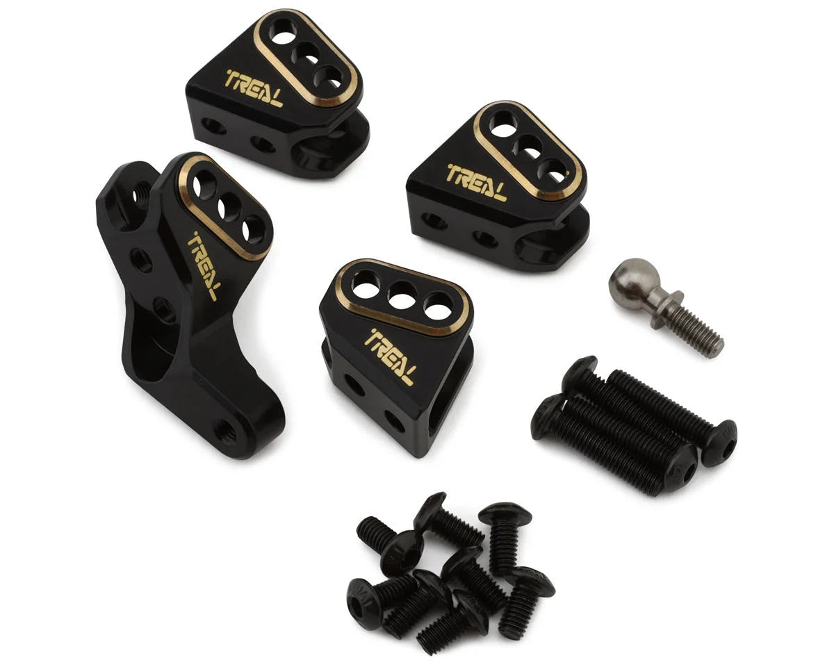 Redcat Gen8 Brass Lower Link Mounts (Black) (4) (35.5g)