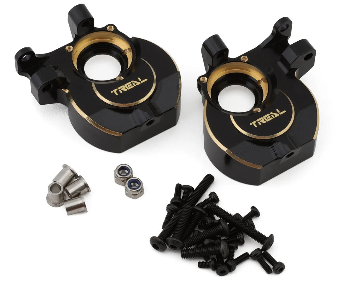 Redcat Ascent/Gen9 Brass Inner Front Portal Covers (Black) (2) (78g)