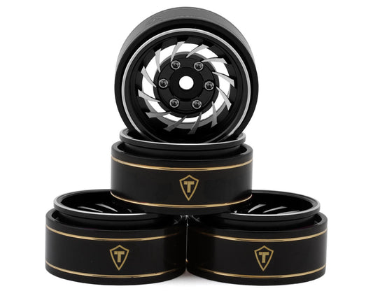 Type L 1.0" Aluminum Cyclone Beadlock Wheels (Silver) (4) (27.5g ea)