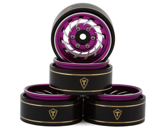 Type L 1.0" Aluminum Cyclone Beadlock Wheels (Pink) (4) (27.5g ea)
