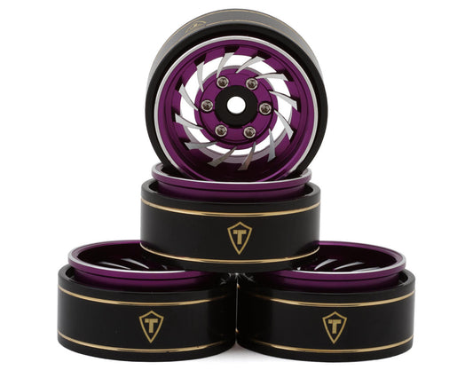 Type L 1.0" Aluminum Cyclone Beadlock Wheels (Purple) (4) (27.5g ea)