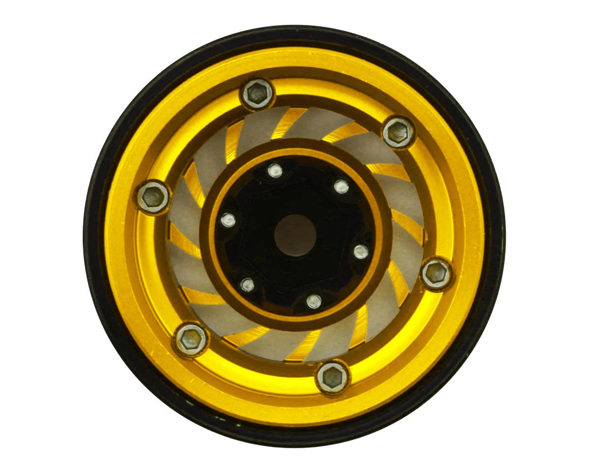 Type L 1.0" Aluminum Cyclone Beadlock Wheels (Gold) (4) (27.5g ea)