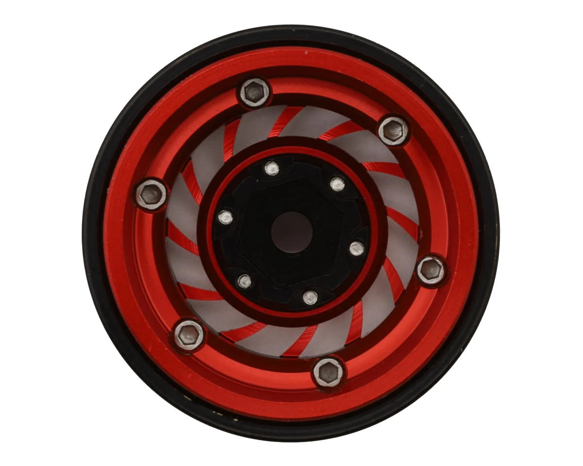 Type L 1.0" Aluminum Cyclone Beadlock Wheels (Red) (4) (27.5g ea)