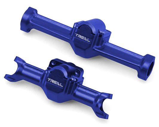 Axial SCX30 7075 Aluminum Front & Rear Axle Housings Set (Blue)