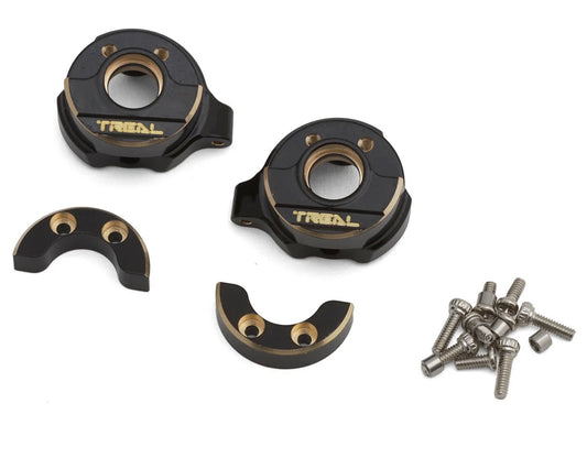 SCX30 Brass Steering Knuckles (Black) (2) (7.75g ea)