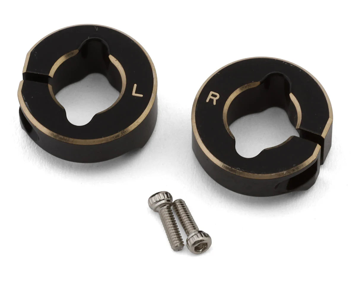 Axial SCX30 Brass Rear Counterweights (Black) (2) (4.65g ea)