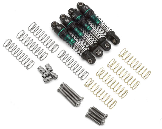 Axial SCX30 23mm Aluminum Oil-Filled Threaded Shocks (Green) (4)