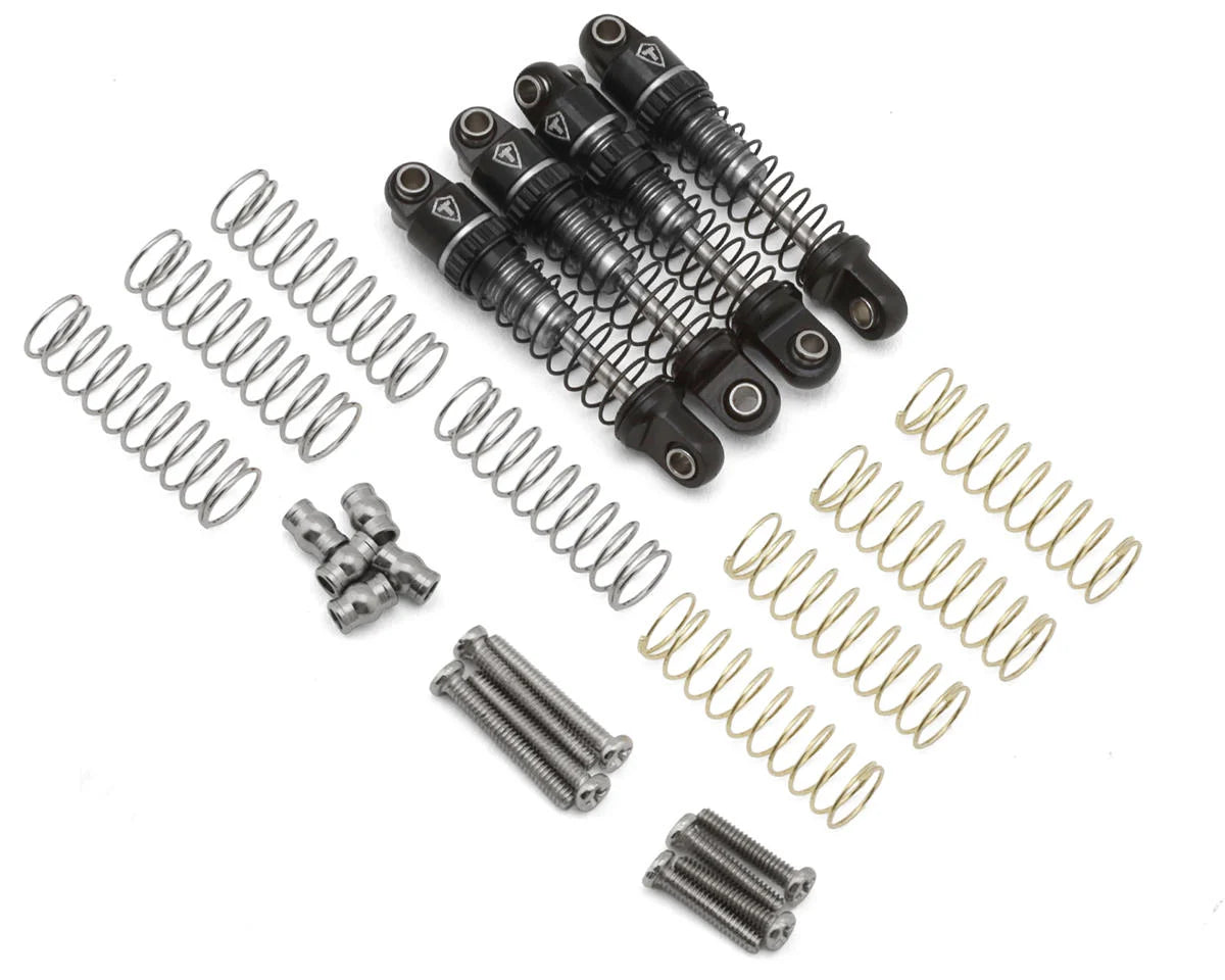 Axial SCX30 23mm Aluminum Oil-Filled Threaded Shocks (Silver) (4)