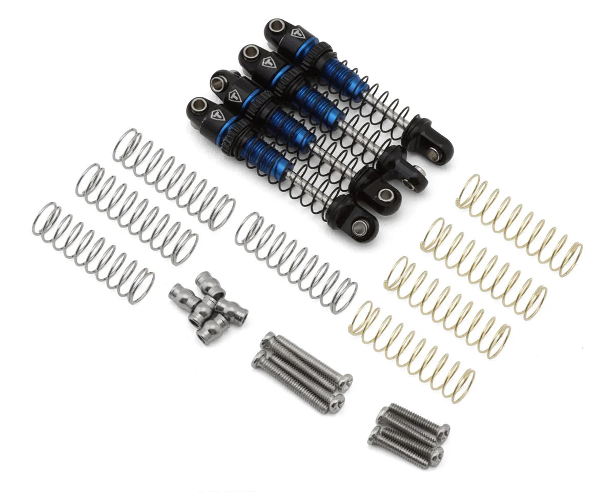 Axial SCX30 26mm Aluminum Oil-Filled Threaded Shocks (Blue) (4)