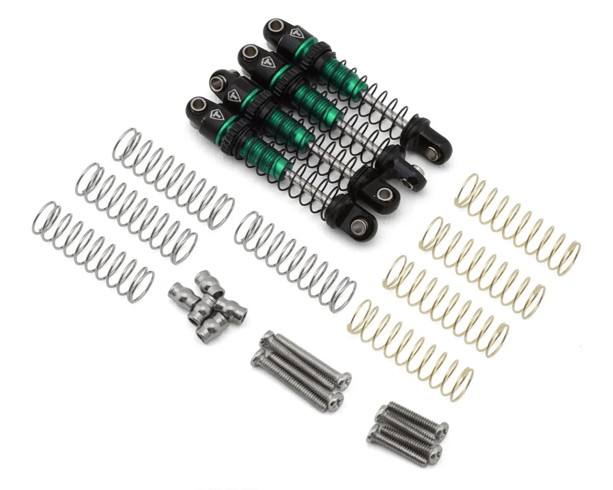 Axial SCX30 26mm Aluminum Oil-Filled Threaded Shocks (Green) (4)