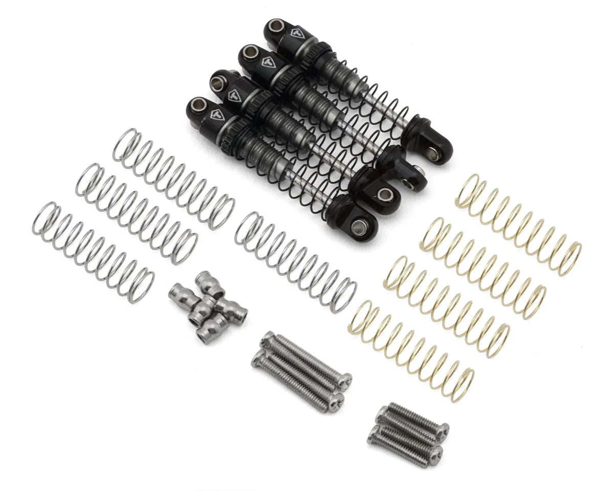 Axial SCX30 26mm Aluminum Oil-Filled Threaded Shocks (Titanium) (4)