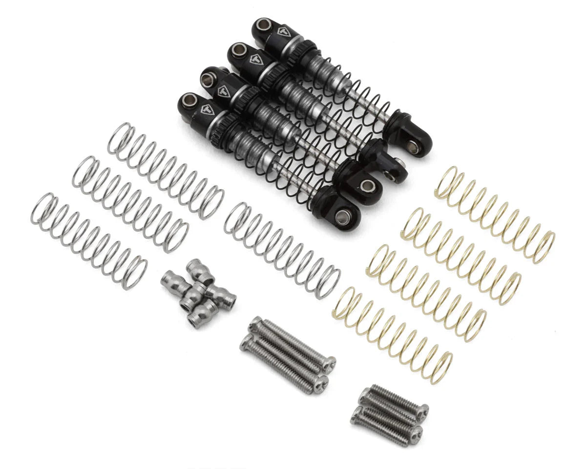 Axial SCX30 26mm Aluminum Oil-Filled Threaded Shocks (Silver) (4)