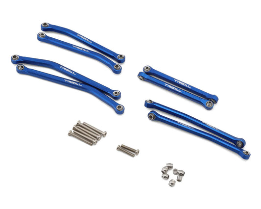 Axial SCX30 Aluminum High Clearance Suspension Links Set (Blue)