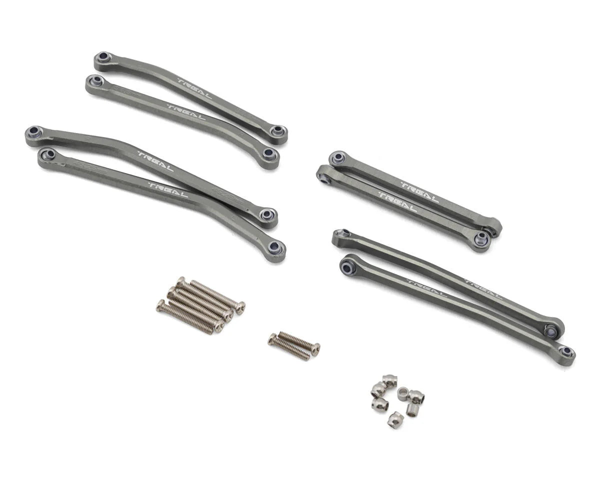 Axial SCX30 Aluminum High Clearance Suspension Links Set (Grey)