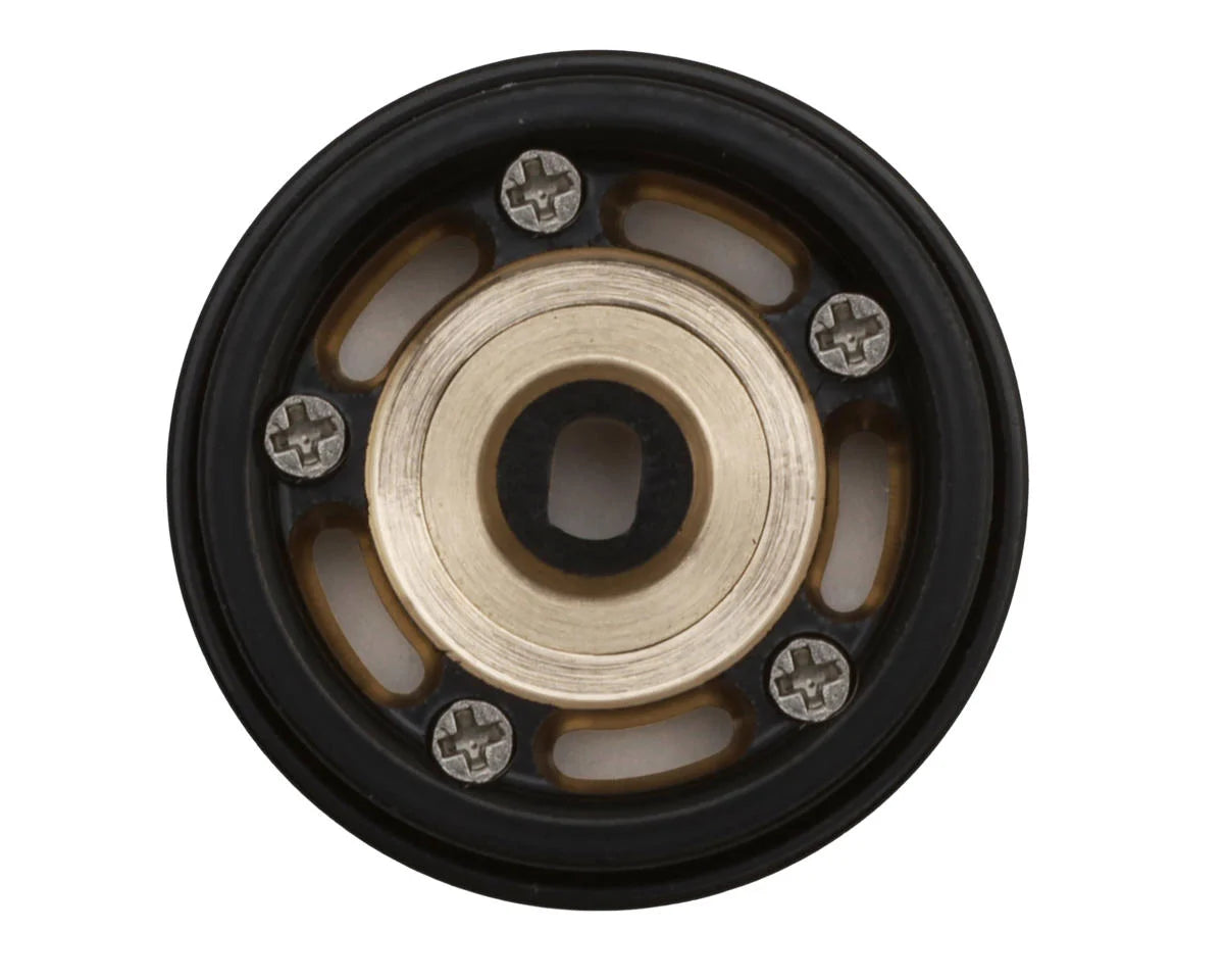 0.7" 5-Slot Brass Micro Rock Crawler Beadlock Wheels (Black/Gold) (4) (14g ea)