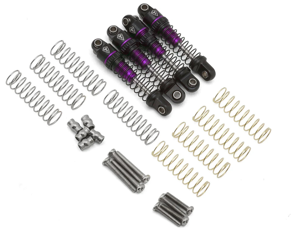 Axial SCX30 23mm Aluminum Threaded Shocks (Purple) (4)
