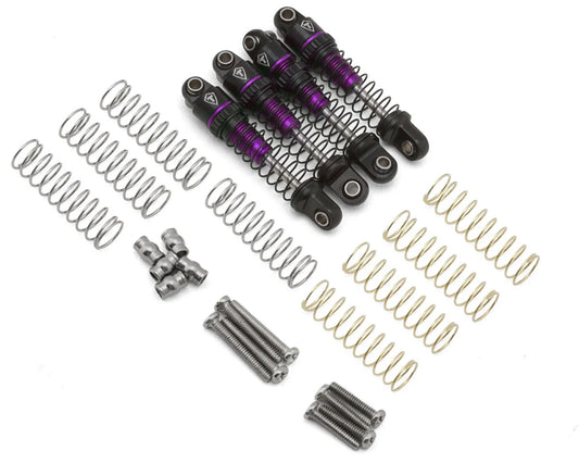 Axial SCX30 23mm Aluminum Threaded Shocks (Purple) (4)