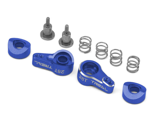 Axial SCX30 7075 Aluminum Servo Savers (Blue) (28T) (2)